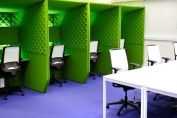 Acoustic booth desking