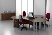120 degree desk cluster