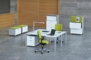 Office white-green desk