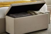 Deacon Beige Upholstered Blanket Box