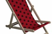 Red and Black Polka Dot Deckchair
