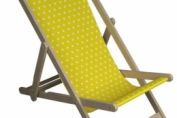Yellow and White Polka Dot Deckchair