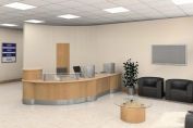 Reception Desk with Turret and Veil