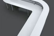 Fantoni 'S' corner reception desk