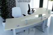 Radius Glass Top Reception Desk