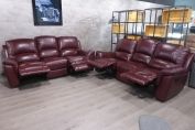 VIOLINO HIGH GRADE FULL LEATHER 3 & 3 SEATER- MANUAL RECLINERS