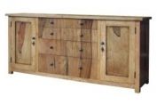 MANGO WOOD NATURAL TIGER LONG SIDEBOARD