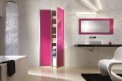 Pink bathroom sliding doors