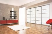 White sliding doors system