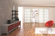 Large white sliding doors system