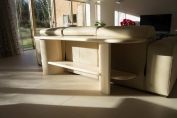 Sofa table in sycamore