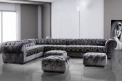 Contempo Chesterfield Fabric Corner Sofa