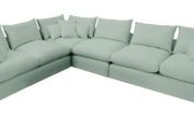 Nidderdale loose cover extra large corner sofa in Trafalgar house linen cotton Coast