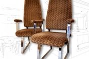 1960's Merrow Associates Upholstered Steel Chairs