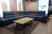 FABRIC MODULAR CORNER SOFA WITH 2 RECLINERS