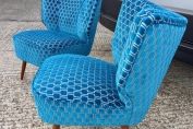 Blue armchairs