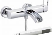 Nevada Wall Mounted Chrome Waterfall Bath Shower Mixer Tap & Shower Kit Tne304