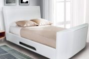Signature Rathbone Ivory White TV Bed - 5ft Kingsize
