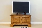 ENGLISH OAK LOW VIDEO CABINET