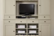 New hampshire modular unit with television shelves