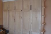 SOLID MAPLE WITH VENEERED PANELS. FITTED WARDROBE