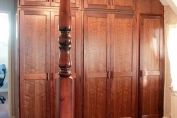 Built-in walnut wardrobe