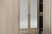 BRF006: 4 Door, 3 Drawer Wardrobe
