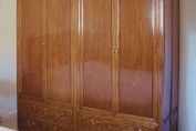 Double wardrobe with 4 drawer base