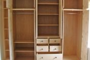 Internals of sycamore wardrobe