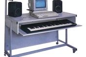 Computer Music Workstation with raised shelves - Strata CW1