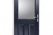 The Edinburgh Composite Door in Blue with Clear Glazing