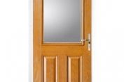 The Edinburgh Composite Door in Oak with Clear Glazing