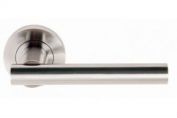 Dale Hardware Sultan Satin Chrome Lever on Rose Door Handle Dale Hardware Sultan Satin Chrome Lever on Rose Door Handle