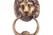 Antique Brass lion door knocker