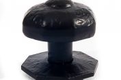 Black iron centre door knob hex