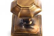 Antique brass centre door knob