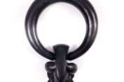 Black iron ring door knocker