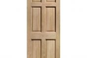 XL External Oak Un-finished Colonial 6 Panelled Door