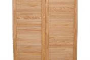 WoodDoor+ Internal Clear Pine Cafe Style Ranch Louvre Door Pair