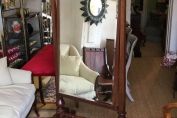 19TH CENTURY MAHOGANY CHEVAL MIRROR