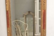 WONDERFUL FRENCH ANTIQUE FOXED GOLD MIRROR