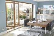 Jeld-Wen External Oak Smoothfold Pre-Finished Folding Sliding Patio Door