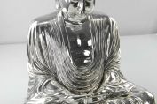 Silver Sitting Buddha Statue